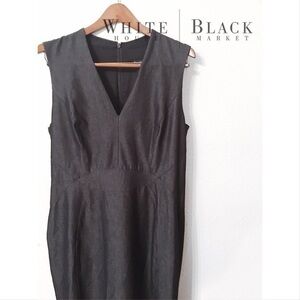 White House Black Market monochrome midi dress NWOT